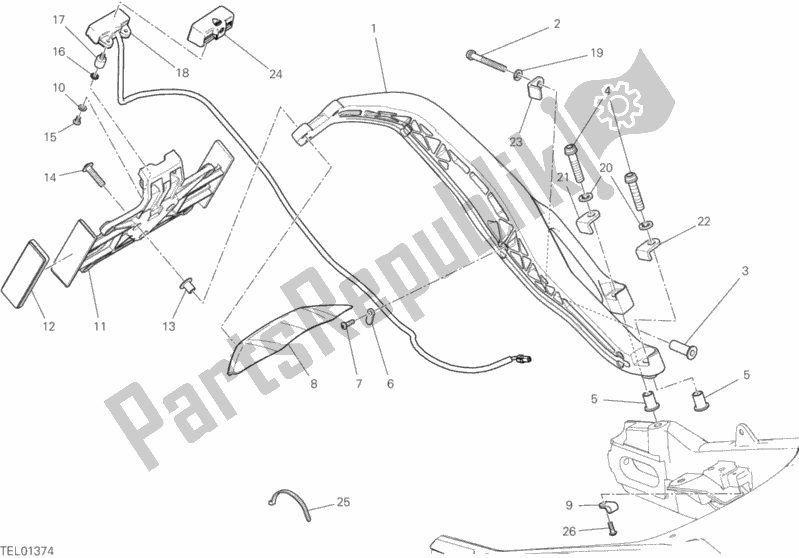 Wszystkie części do Uchwyt Na Talerze Ducati Scrambler 1100 PRO USA 2020